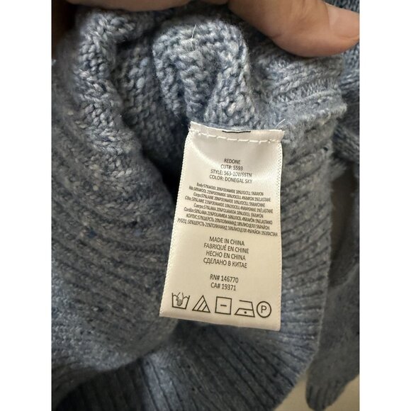 Re/Done Cropped Turtleneck Sweater Blue Women’s Sky $425 size small S - Picture 8 of 10